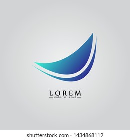 Abstract wave logo design illustrations