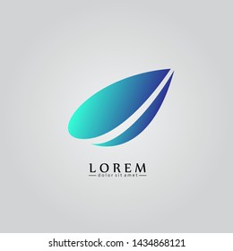Abstract wave logo design illustrations