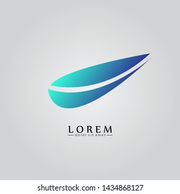 Abstract wave logo design illustrations