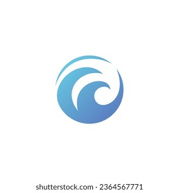 Abstract Wave Logo Design. Ocean Symbol. Ocean Icon