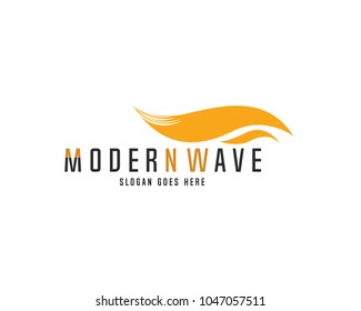 Abstract Wave logo design template element Vector Illustration 