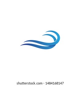 Abstract wave logo design template