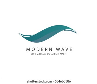 Abstract Wave logo design template element. Vector Illustration