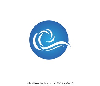Abstract wave logo design template