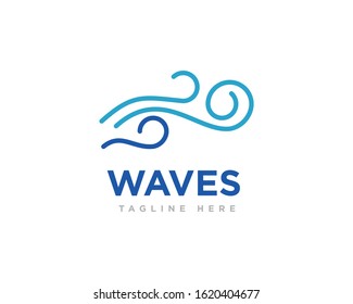 Abstract Wave Logo Design Vector