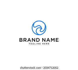 Abstract wave logo design vector template