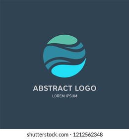 Abstract wave logo icon