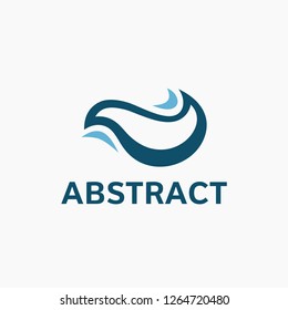 Abstract wave logo template