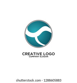 abstract wave  logo template
