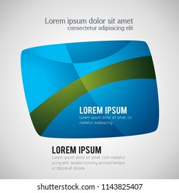 Abstract wave logo template design style isolated on a background, Vector illustration
