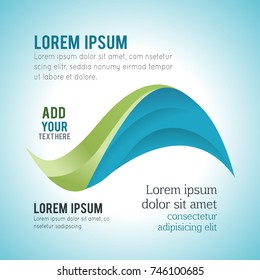 Abstract wave logo template design style isolated on a white background, Vector illustration