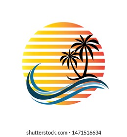 abstract wave logo vector image