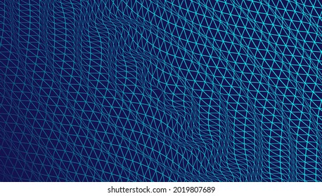 The abstract wave is made in a frame style in a bright gradient color. Template for science and technology presentation.