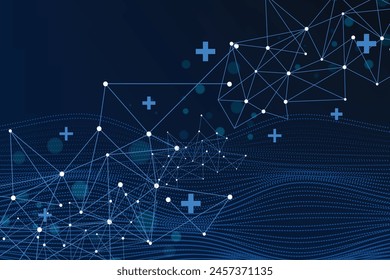 La onda Abstractas se hace en un estilo de marco. Plantilla para la presentación de ciencia y tecnología