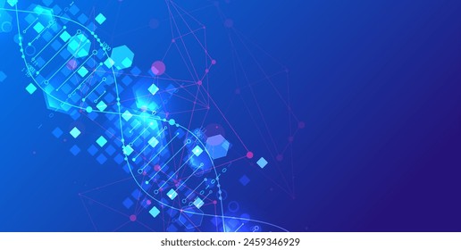 The abstract wave is made in a frame style in a bright gradient color. Template for science and technology presentation. Vector