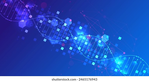 The abstract wave is made in a frame style in a bright gradient color. Template for science and technology presentation. Vector