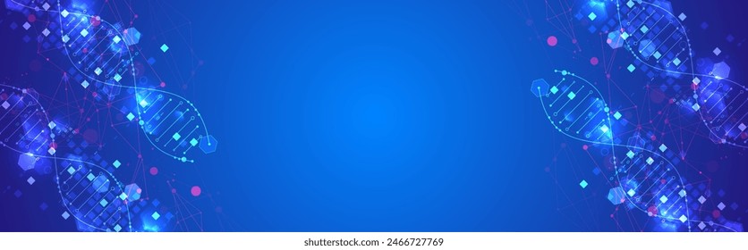 The abstract wave is made in a frame style in a bright gradient color. Template for science and technology presentation. Vector