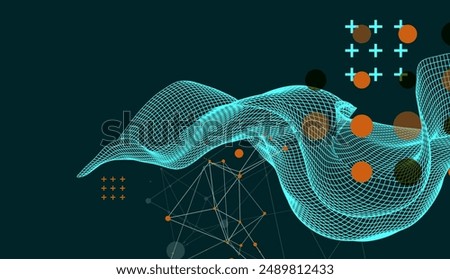 Similar – Image, Stock Photo Mesh structure made of branches and metal frame