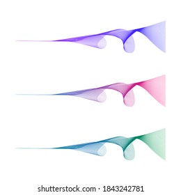 Abstract wave of the many colored lines. Wavy stripes isolated on white background. Vector illustration EPS10. Creative line art. Design elements created using the Blend Tool