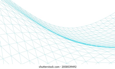 abstract wave mesh shape geometric background vector 3d drawing