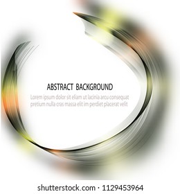 
Abstract wave of metallic color in the form of a circle with a shadow. Brushura pattern