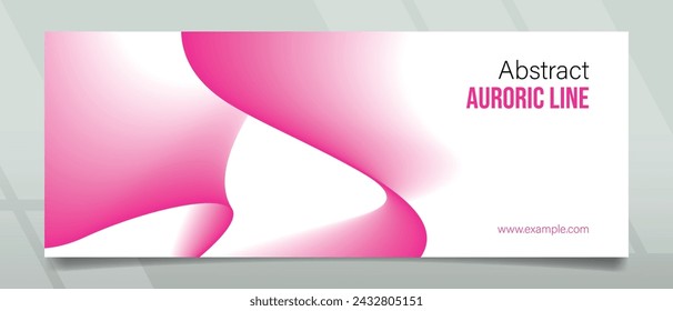 Abstract Wave Minimalist Pink Banner Design