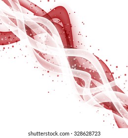 Abstract wave modern layout with fresh white red wine swoosh line with splashes. Vector illustration