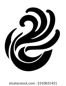 Abstract Wave Modern Minimalist Symbol