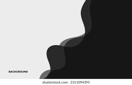 Abstract wave modern white and gray color technology background vector design Illustration for wallpaper, template, web, banner, page layout, landing page, presentation, and etc. 