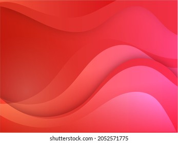 Fondo De Movimiento De Ondas Abstractas En Color Rojo Y Rosa.