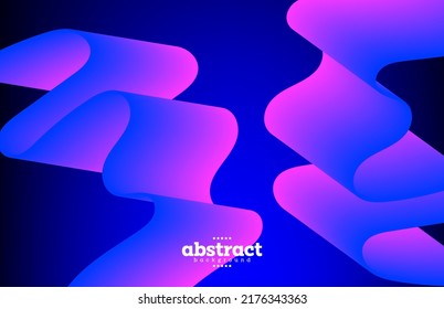 abstract wave motion in gradient violet and navyblue background can be use for advertisement poster banner website brochure template product package design vector eps.