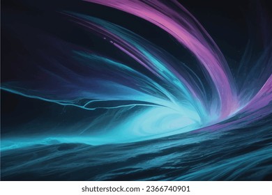 an abstract wave motion in neon style