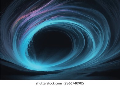 an abstract wave motion in neon style