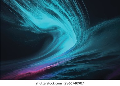 an abstract wave motion in neon style