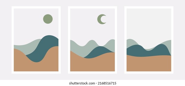 Abstract wave mountain for home decor. Abstract art print. Mountain and wave art print. Wave mountain home decor.