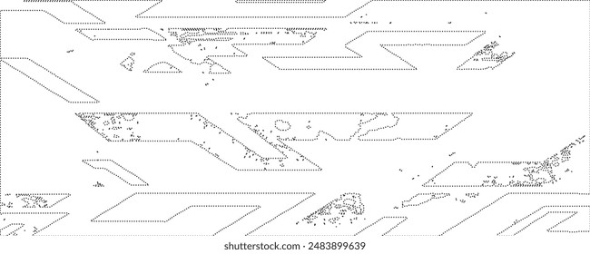 Abstract wave moving dots flow particles, hi-tech and big data background design for brochures