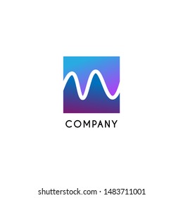 Abstract Wave in Multicolor Gradient suitable for t-shirt graphic