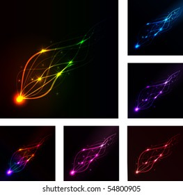 abstract wave multicolor pack,eps10 format