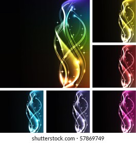 abstract wave multicolor pack,eps10 format