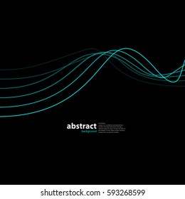 Abstract wave on black background