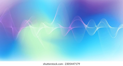 Abstract wave on gradient color background. vector eps.10