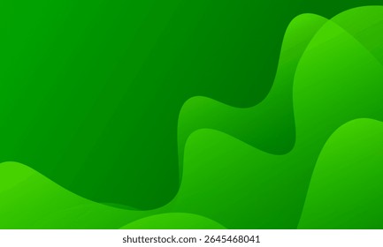Abstract wave on a green background. Vector illustration eps10. 