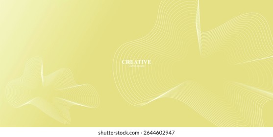 Abstract wave on sunset peach gradient background. element for poster, cover and flyer