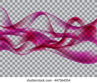 Abstract Wave on Transparent Background. Vector Illustration. EPS10