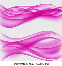 Abstract Wave on Transparent Background. Vector Illustration. EPS10