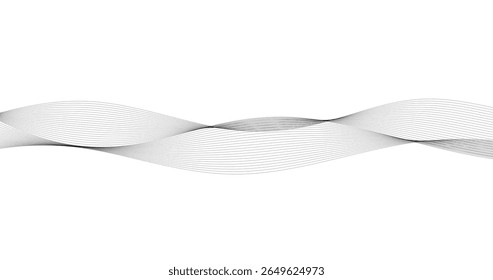 Abstract wave on a white background Digital Wave of particles Vector illustration Technology Design