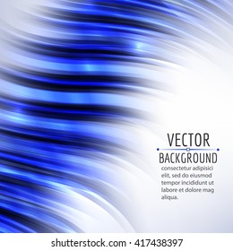 Abstract wave on white background. Bright curve flow. Vector design.