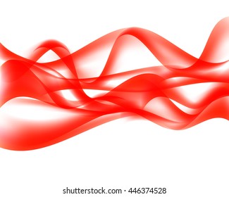 Abstract Wave on White Background. Vector Illustration. EPS10
