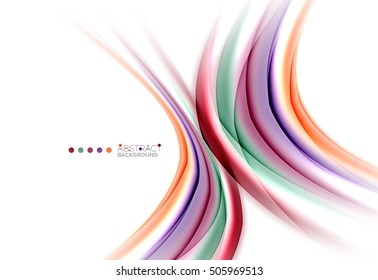 Abstract wave on white, background template