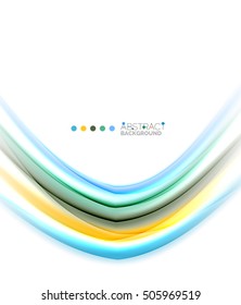 Abstract wave on white, background template